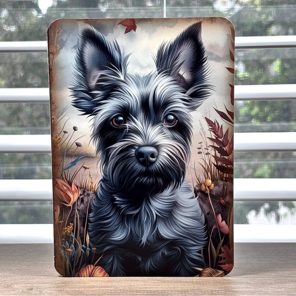 Vibrant Cairn Terrier Dog Handmade Greeting Card - Picture 1 of 1